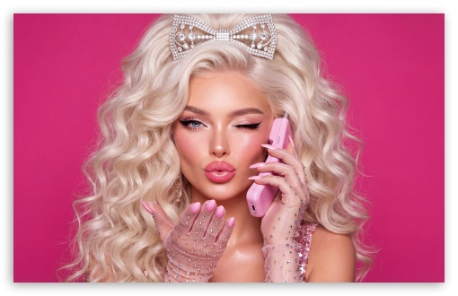 Barbiecore Girl Aesthetic UltraHD Wallpaper for UHD 16:9 ; HD 16:9 ; UltraWide 21:9 24:10 32:9 32:10 ; Widescreen 16:10 ; Tablet 1:1 ; Mobile 9:16 9:19.5 9:20 9:21 9:22 ; Dual 16:10 16:9 ;