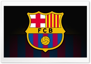 Barca Minimalist Logo Design 4K UHD Wallpaper for Widescreen and UltraWide Desktop, UltraHD TV, Smartphone, Tablet