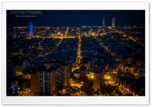 Barcelona At Night Ultra HD Wallpaper for 4K UHD Widescreen desktop, tablet & smartphone