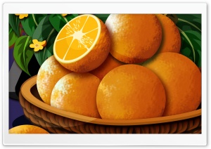 Basket Of Oranges Ultra HD Wallpaper for 4K UHD Widescreen desktop, tablet & smartphone