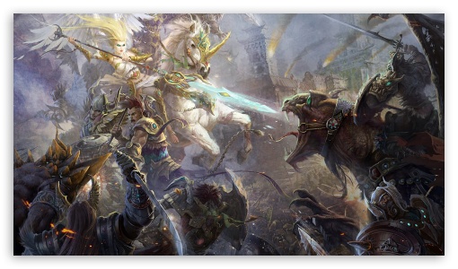 Battle monsters, angel UltraHD Wallpaper for HD 16:9 ;