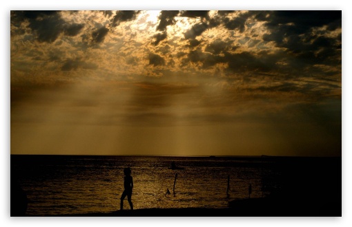 Beach At Dusk 18 UltraHD Wallpaper for Widescreen 16:10 5:3 ; Fullscreen 4:3 5:4 3:2 ; Tablet 1:1 ; Mobile 3:5 3:4 ;