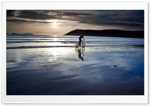 Beach Bike Ride Ultra HD Wallpaper for 4K UHD Widescreen desktop, tablet & smartphone