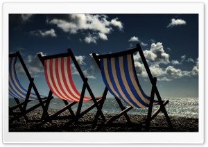 Beach Chairs On The Beach Ultra HD Wallpaper for 4K UHD Widescreen desktop, tablet & smartphone