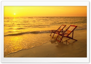 Beach Lounge Chairs Ultra HD Wallpaper for 4K UHD Widescreen desktop, tablet & smartphone