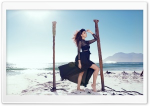 Beach, Sea, Woman, Breeze Ultra HD Wallpaper for 4K UHD Widescreen desktop, tablet & smartphone