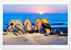 Beach Slippers Ultra HD Wallpaper for 4K UHD Widescreen desktop, tablet & smartphone