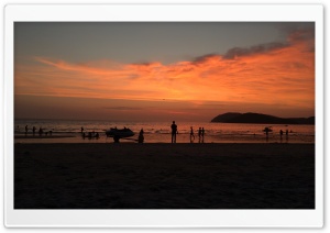 Beach sunset Ultra HD Wallpaper for 4K UHD Widescreen desktop, tablet & smartphone