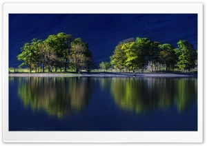 Beatiful Reflection, Blue Water, Green Trees Ultra HD Wallpaper for 4K UHD Widescreen desktop, tablet & smartphone