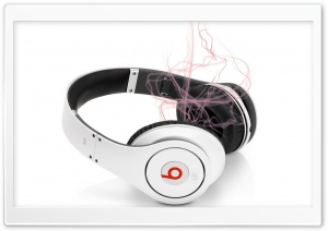 Beats Headset White Ultra HD Wallpaper for 4K UHD Widescreen Desktop, Lockscreen, Screensaver, TV, Tablet, Smartphone