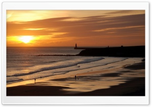 Beautiful Beach At Sunset Ultra HD Wallpaper for 4K UHD Widescreen desktop, tablet & smartphone