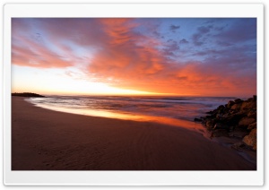 Beautiful Beach Sunset Ultra HD Wallpaper for 4K UHD Widescreen desktop, tablet & smartphone