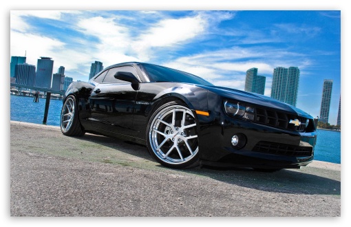 Beautiful Black Chevrolet Camaro UltraHD Wallpaper for HD 16:9 ; Widescreen 16:10 5:3 ;