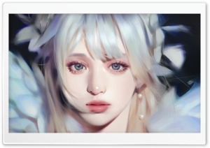 Beautiful Blonde Girl Painting Ultra HD Wallpaper for 4K UHD Widescreen desktop, tablet & smartphone