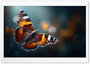Beautiful Butterfly in Flight 4K UHD Wallpaper for Widescreen and UltraWide Desktop, UltraHD TV, Smartphone, Tablet