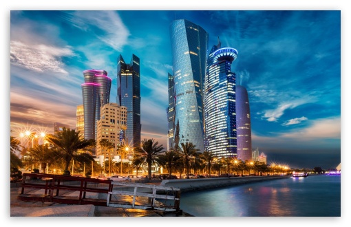 Beautiful Doha City, Qatar UltraHD Wallpaper for UHD 16:9 ; HD 16:9 ; UltraWide 21:9 24:10 ; Widescreen 16:10 5:3 ; Fullscreen 4:3 5:4 3:2 ; Tablet 1:1 ; Mobile 9:16 9:19.5 9:20 10:16 2:3 3:5 3:4 ;