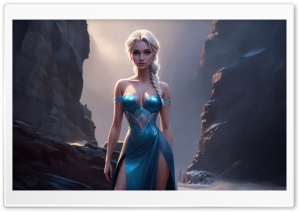 Beautiful Elsa Drawing Ultra HD Wallpaper for 4K UHD Widescreen desktop, tablet & smartphone
