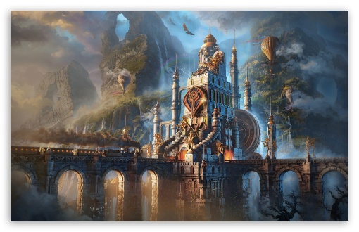Beautiful Fantasy Castle Ultra HD Desktop Background Wallpaper for 4K UHD  TV : Tablet : Smartphone