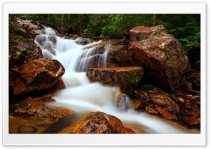 Beautiful Forest Waterfall Long Exposure Ultra HD Wallpaper for 4K UHD Widescreen desktop, tablet & smartphone