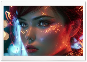 Beautiful Girl Fantasy Portrait Art 4K UHD Wallpaper for Widescreen and UltraWide Desktop, UltraHD TV, Smartphone, Tablet
