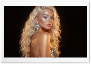 Beautiful Glamorous Blonde Woman 4K UHD Wallpaper for Widescreen and UltraWide Desktop, UltraHD TV, Smartphone, Tablet