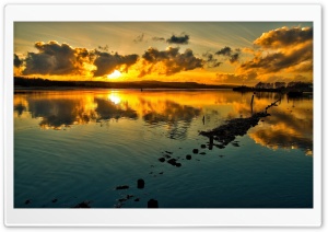 Beautiful Golden Sunset Ultra HD Wallpaper for 4K UHD Widescreen desktop, tablet & smartphone
