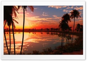 Beautiful Lake Sunset Ultra HD Wallpaper for 4K UHD Widescreen desktop, tablet & smartphone