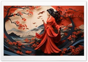 Beautiful Modern Japanese Art Ultra HD Wallpaper for 4K UHD Widescreen desktop, tablet & smartphone