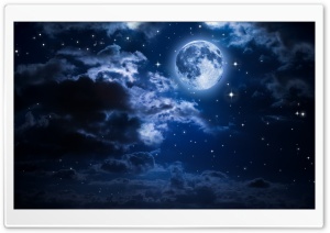 Beautiful Moon in the Sky Ultra HD Wallpaper for 4K UHD Widescreen desktop, tablet & smartphone