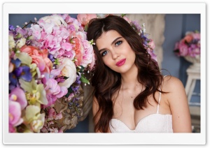 Beautiful Russian Girl, Flowers Ultra HD Wallpaper for 4K UHD Widescreen desktop, tablet & smartphone