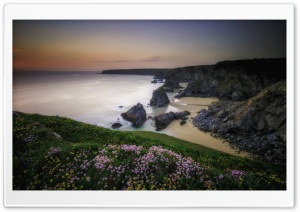 Beautiful Scenery Bedruthan Steps Beach Cornwall Coastline Ultra HD Wallpaper for 4K UHD Widescreen desktop, tablet & smartphone