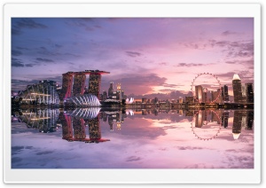 Beautiful Singapore Reflection Ultra HD Wallpaper for 4K UHD Widescreen desktop, tablet & smartphone