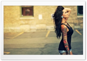 Beautiful Tattoo Girl Ultra HD Wallpaper for 4K UHD Widescreen Desktop, Lockscreen, Screensaver, TV, Tablet, Smartphone