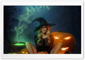 Beautiful Witch Halloween Ultra HD Wallpaper for 4K UHD Widescreen desktop, tablet & smartphone