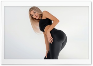 Beautiful Woman in Black Leggings 4K UHD Wallpaper for Widescreen and UltraWide Desktop, UltraHD TV, Smartphone, Tablet