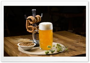 Beer Pint And Pretzels Ultra HD Wallpaper for 4K UHD Widescreen desktop, tablet & smartphone