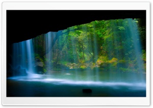 Behind The Waterfall Ultra HD Wallpaper for 4K UHD Widescreen desktop, tablet & smartphone