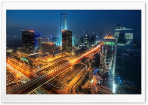 Beijing At Night, China Ultra HD Wallpaper for 4K UHD Widescreen desktop, tablet & smartphone