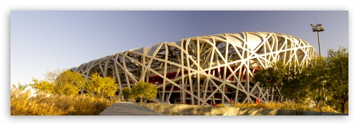 Beijing Birds Nest Stadium 2 UltraHD Wallpaper for UltraWide 32:9 32:10 ; Dual 16:10 5:3 16:9 ;