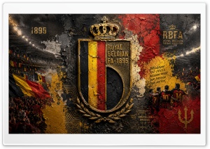 Belgium National Football Team Logo 4K UHD Wallpaper for Widescreen and UltraWide Desktop, UltraHD TV, Smartphone, Tablet