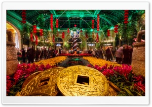 Bellagio Gardens  New Year Ultra HD Wallpaper for 4K UHD Widescreen desktop, tablet & smartphone