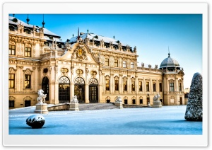Belvedere Palace, Vienna, Austria, Winter Ultra HD Wallpaper for 4K UHD Widescreen desktop, tablet & smartphone