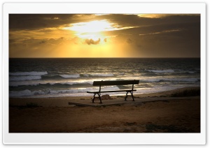 Bench On The Beach Ultra HD Wallpaper for 4K UHD Widescreen desktop, tablet & smartphone