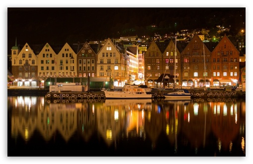 Bergen Norway Night UltraHD Wallpaper for Wide 16:10 5:3 Widescreen WHXGA WQXGA WUXGA WXGA WGA ; 8K UHD TV 16:9 Ultra High Definition 2160p 1440p 1080p 900p 720p ; Mobile 5:3 16:9 - WGA 2160p 1440p 1080p 900p 720p ;