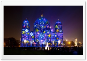 Berlin Cathedral during Festival of Lights Ultra HD Wallpaper for 4K UHD Widescreen desktop, tablet & smartphone