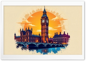 Big Ben London Bay 4K UHD Wallpaper for Widescreen and UltraWide Desktop, UltraHD TV, Smartphone, Tablet