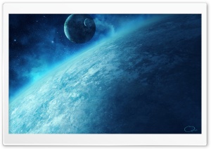 Big Planet With Natural Satellites Ultra HD Wallpaper for 4K UHD Widescreen desktop, tablet & smartphone