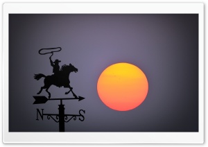 Big Sun Set, Wind Vane Ultra HD Wallpaper for 4K UHD Widescreen desktop, tablet & smartphone