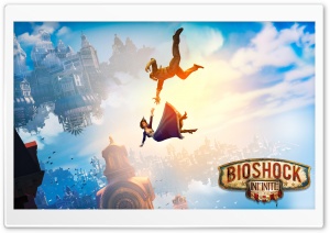 BioShock Infinite Falling Ultra HD Wallpaper for 4K UHD Widescreen desktop, tablet & smartphone