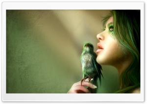Bird Girl Artwork Ultra HD Wallpaper for 4K UHD Widescreen desktop, tablet & smartphone